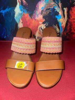 No.18 Toscanella Women's Woven Platform Wedge Sandals
